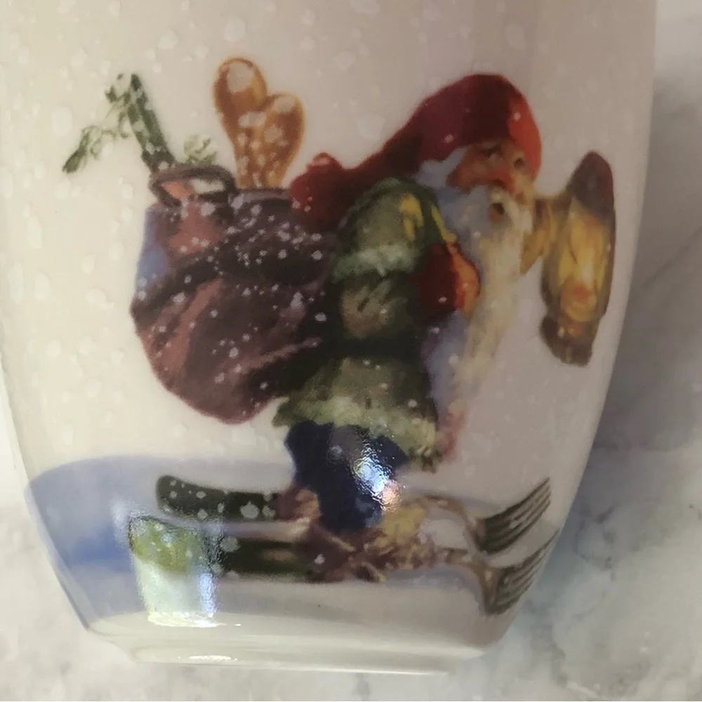 Williams Sonoma Nordic Santa Elf Stoneware Mug